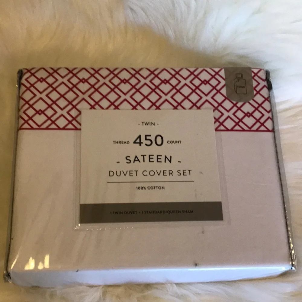Sateen Duvet Cover Set- twin size - 100% Cotton